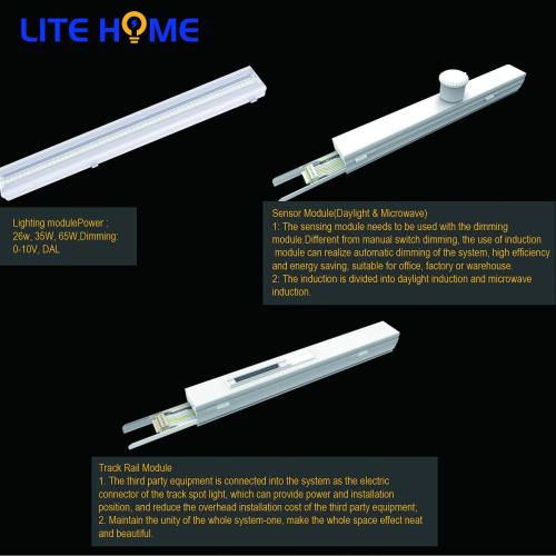 Linkable 50W 150lm/W LED Linear Trunking System