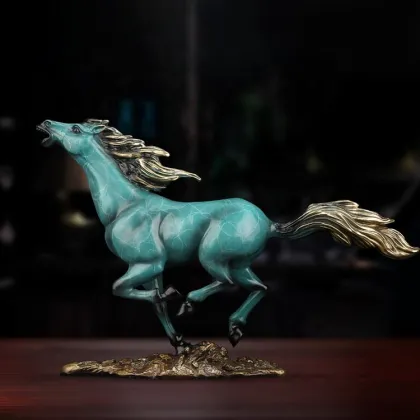 Morden European design bronze running horse for indoor house decoration