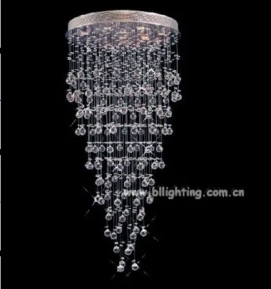 Cylindrical suspension quality crystal lamp pendant lighting