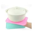 Fesyen Pink Silicone Pot Wrapper Table Glass Coaster