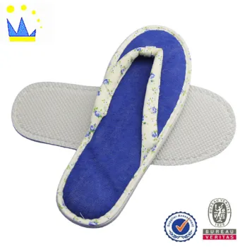 disposable printed lady men's slippers low price indoor flip flop