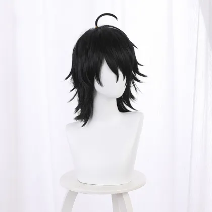 Ainizi 40cm Natura Wave Straight Black Cosplay Wig for Identity V