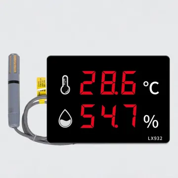 Wall-Mounted Digital Thermometer and Hygrometer for Lab or Home