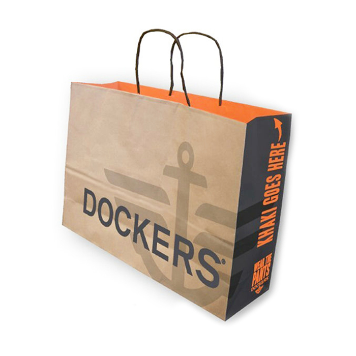 Custom Paper Bag Recycled Brown Paper Bag with logo Printed