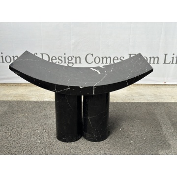 Hot Sale Black Marble Side Table - Handmade Irregular Coffee Table