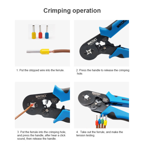 Hand Crimping Pliers WKC8 6-6 for VE ferrules