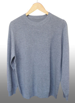 Round neck cashmere men's sweater