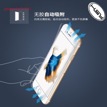 HUYSHE TPU Nano material full cover anti shock screen protector for iphone series 6 6s 7 plus TPU film