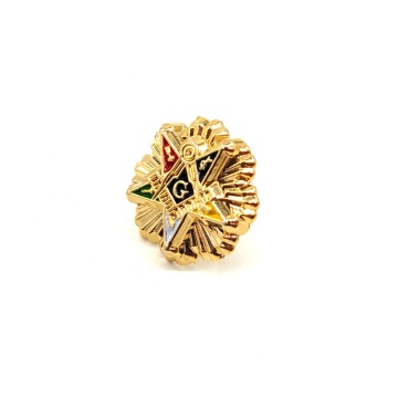 Custom Factory Supply: OES Pin with Sunburst Design for Order of the Eastern Star Masonic Lapel Accessory