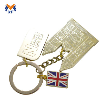 Country souvenir gift custom engrave metal keychain