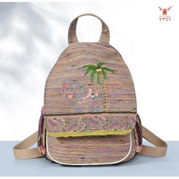 Mei Yi Arts 防水尼龍民族印花大象背包