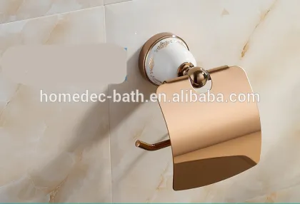 Stainless steel material paper tissue roll Holders rose gold plated