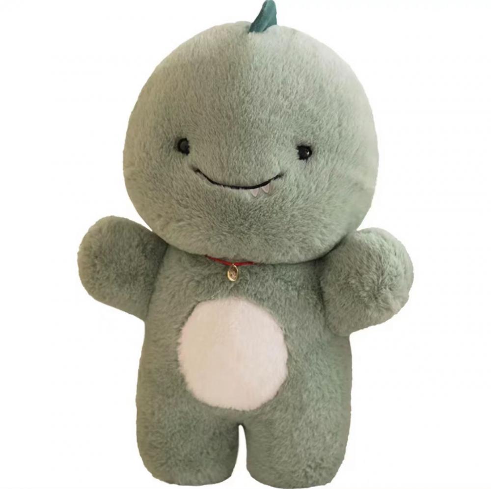 Standing green dinosaur plush children's toy ornament