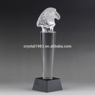 k9 global trophy Optical Glass Crystal abrasive blasting sublimationcrystal eagle figurine