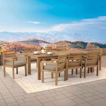 Waterproof Teak Wood Outdoor Dining Table for Modern Gardens