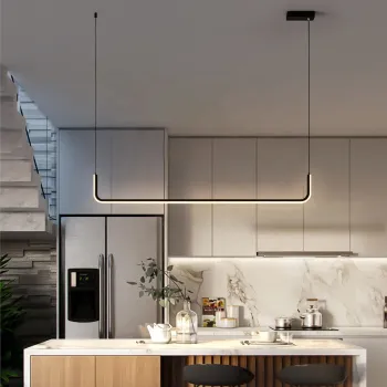 LED Chandelier with Adjustable Length (90cm, 120cm, 150cm) - Strobe-Free and Dimmable - Perfect for Baking Varnish Elbow Process Lighting