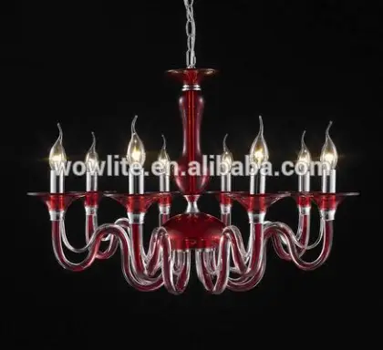 Modern crystal chandelier lamp w/white glass D1416-16WH