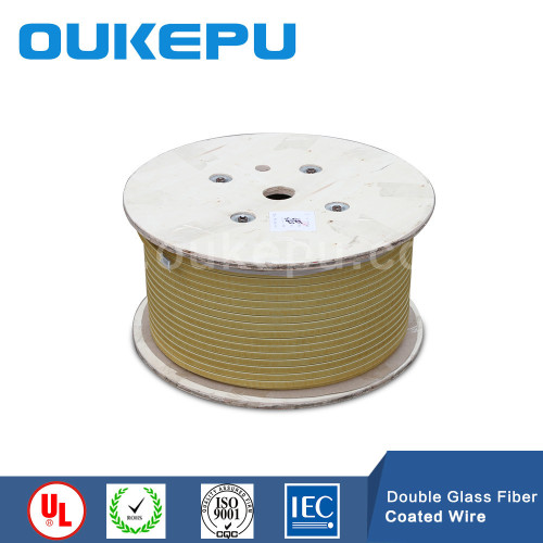 OUKEPU high quality ferry glass cover rectangular copper wire ,ferry glass coverd wire, ferry glass covered aluminium wire