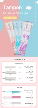 Biodegradable Cotton Tampon Applicator for Women