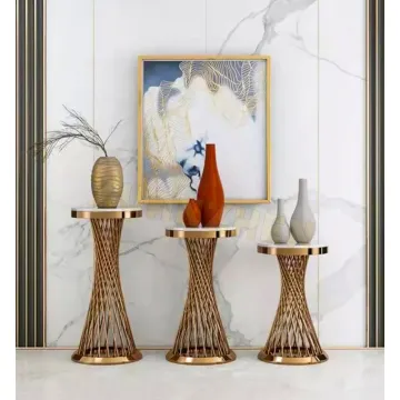 Luxury Modern Gold Pedestal Flower Display Stand for Sale