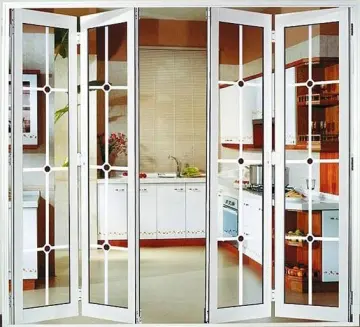 Glass folding doors interior partition frame folding door