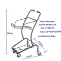 Trolley de acero de alta capacidad con capas dobles