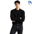Sweater Bertali Polo Tekstur Diagonal Lelaki