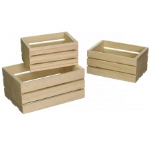 Wood Craft Crate Caddy Set (3/Pack)