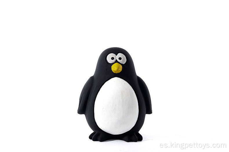 Juguete para mascotas sonido chillido pingüino látex juguete para perros