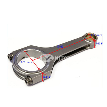 Nitoyo Racing Car H Beam zawierał stalową pręt podłączający 4340