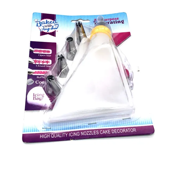 6pcs Pastry Bag & Metal Nozzles Set for Cake Decoration