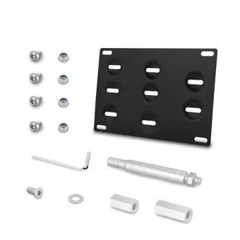 Universal Front Bumper Tow Hook, License Plate Mount Bracket Holder for Toyota GT86, Subaru BRZ, Scion FR-S and 2015-on WRX STI