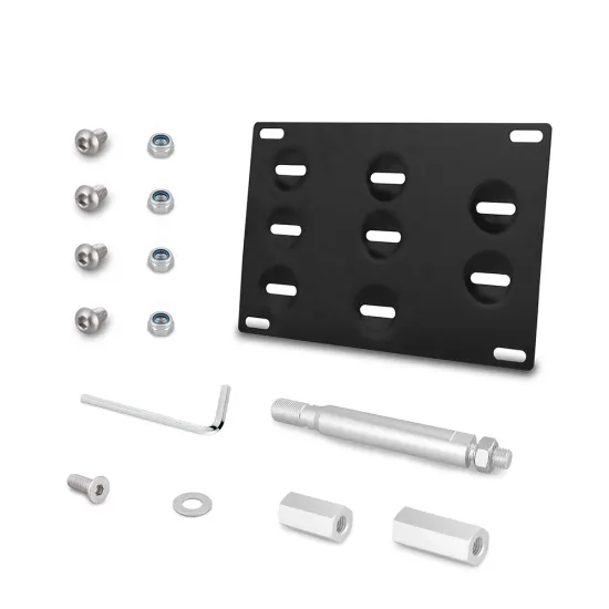 Universal Front Bumper Tow Hook, License Plate Mount Bracket Holder for Toyota GT86, Subaru BRZ, Scion FR-S and 2015-on WRX STI