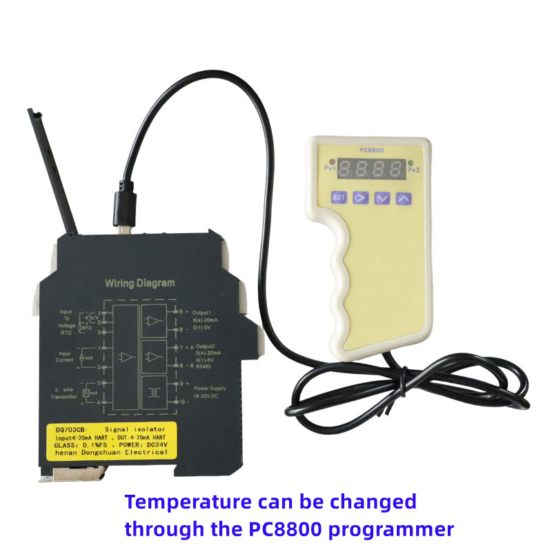 Usb Programmable Temperature Transmitter Rtd Tc Sensor Dq703rcb 4-20ma ...