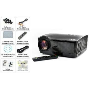 Pico Mini Hdmi Led Projector Remote Control 3000 Lumens 5.8 Inch