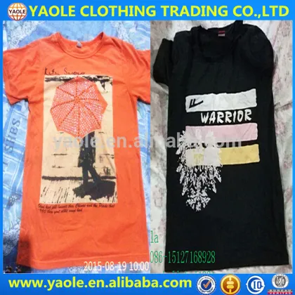 men summer used clothing t-shirt short sleeves