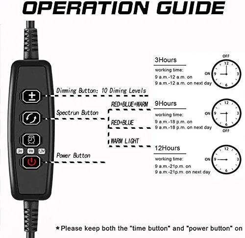 Adjustable Gooseneck 3/9/12H Timer Smart Grow Light