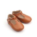  fashion t-bar shoes Brown T Bar Mary Jane Baby Dress Shoes Factory