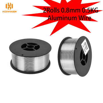 2 Rolls HZXVOGEN Aluminum Welding Wire 0.8mm 0.5KG Fit Gas Mig Welder Soldering