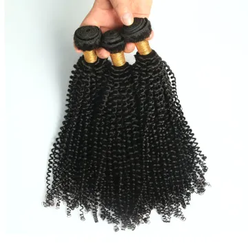Brazilian Kinky Curly Human Hair Weave Bundles Unprocessed Virgin Hair Extensions