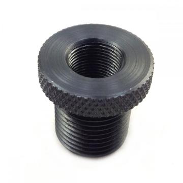 Black steel oil filter thread adapter fitting