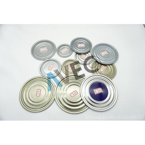 Beverage, fish, food tin can bottom lids