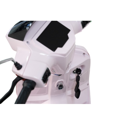Pastel Pink Electric Scooter with Black Seat