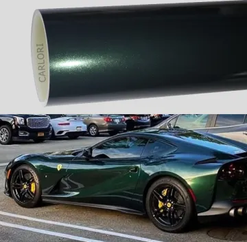 super gloss dark green car wrap vinyl