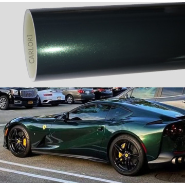 Vinilo de envoltura de coche verde oscuro súper brillante