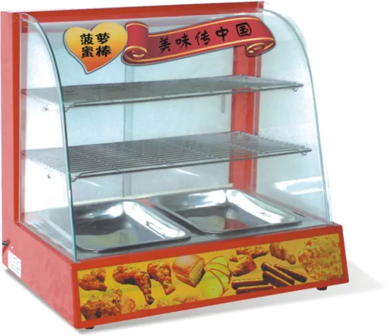 CE Approved Dual Heating Electric Food Warmer and Display Showcase