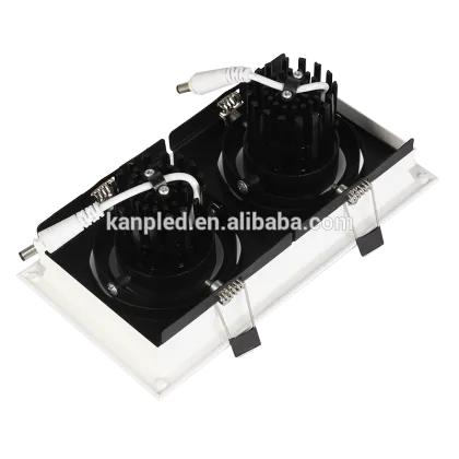 10W White Frame Double Head MR16 Adjustable Recessed COB Led Downlight