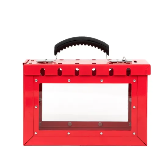 BOZZYS Portable Group Lockout Box for LOTO Safety with Foldable Handle and Visual Management