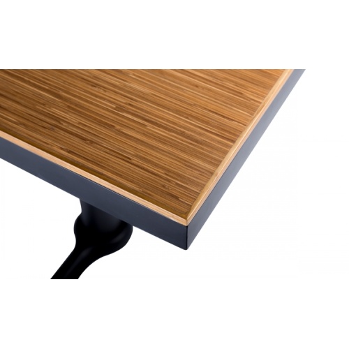 Mesa de comedor de restaurante de madera contrachapada laminada ignífuga cuadrada