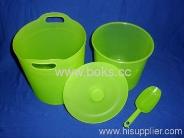 4pcs Plastic Ice Bucket Sets With Handle &amp;lid 